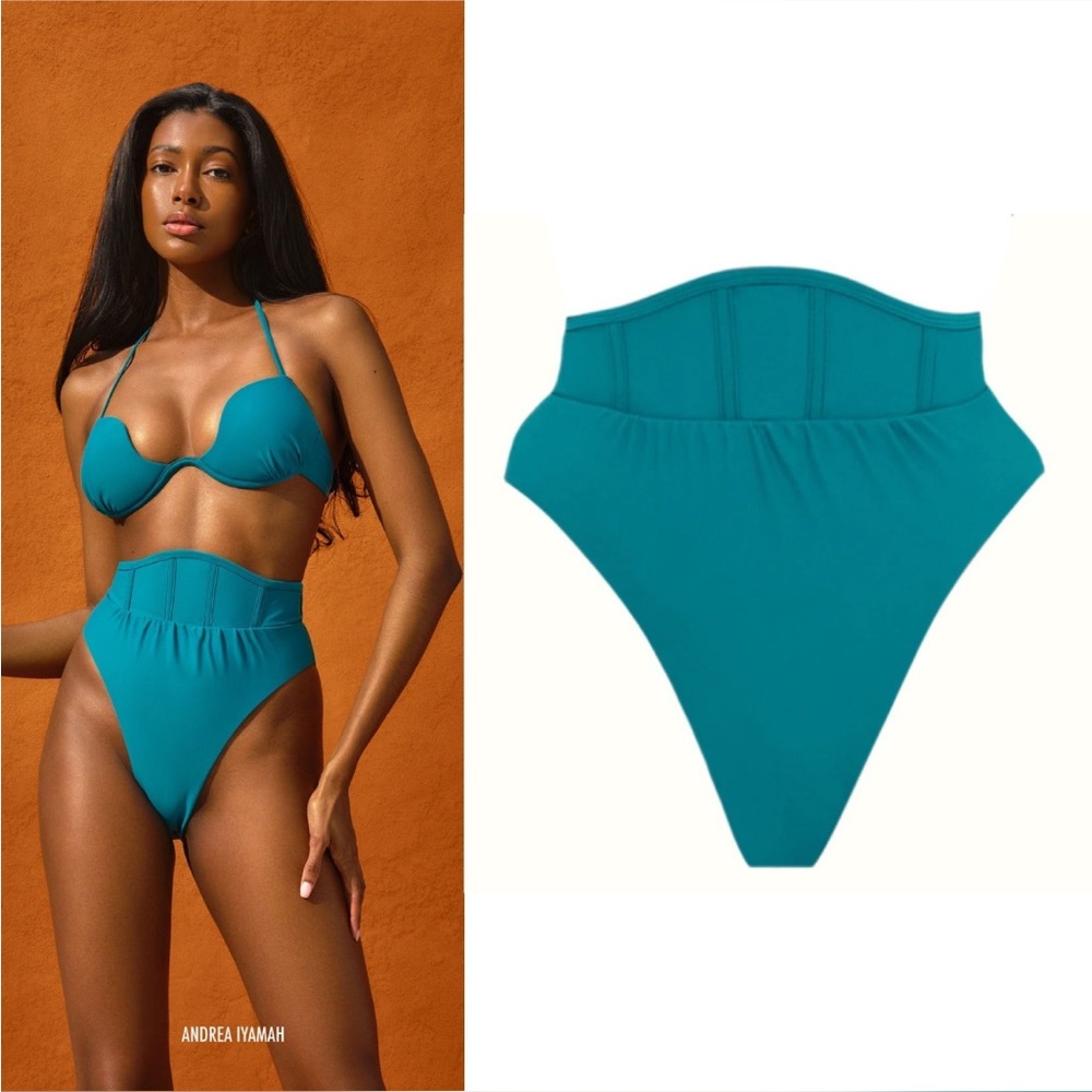 Andrea Lyamah Gura Bikini Bottoms (Ocean) • $130 MSRP • Small NWT